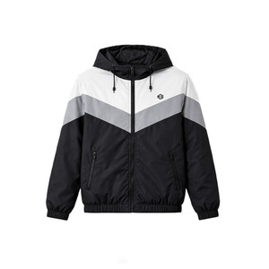 Design Custom logo Blank Patchwork Waterproof Windproof <b>Lightweight</b> Nylon Full Zip up Color Block Windbreaker Track men's <b>jacket</b> - Product Image 2