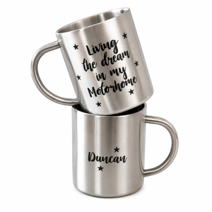 Taza de Acero Inoxidable Grabada Personalizada, Vaso Térmico de Doble Pared con Asa, Regalo Personalizado para Bodas y Aniversarios de Pareja - Product Image 3