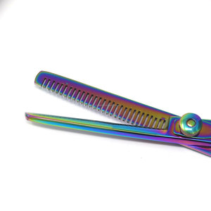 Ciseaux à effiler en acier inoxydable pour droitiers, ciseaux de barbier professionnels à manche moyen pour la coupe de cheveux - Product Image 6