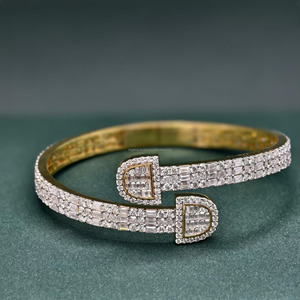 RB <b>Gems</b> Top Brand 18K Yellow Gold 6mm Romantic VVS Diamond Heart Cut CROWN Shape GIA Certified Bezel Set Women's <b>Bracelet</b> Charm - Product Image 1