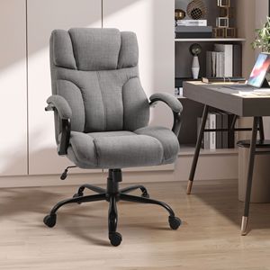 Sedia da Ufficio Ergonomica Direzionale 500 libbre, Sedia Grande e Alta con Seduta Ampia, Altezza Regolabile, Ruote Girevoli, Design a L - Product Image 2