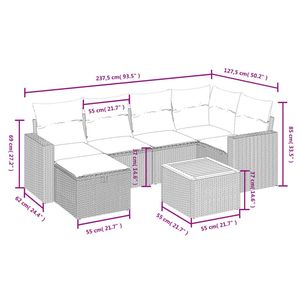 Conjunto de Sofás Modulares Grandes de Ratán PE Gris para Jardín, Colección Premium de Muebles Modulares para Exteriores - Product Image 4