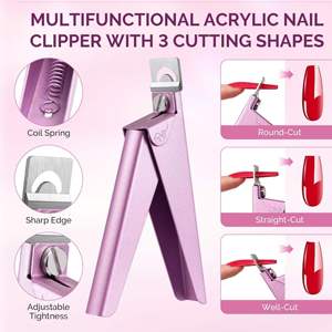 Kit de pédicure professionnel 4-en-1 en acier inoxydable pour salon et usage domestique – Coupe-ongles, repousse-cuticules, grattoir et outils pour ongles en acrylique - Product Image 5