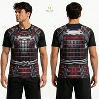 T-shirt de sport respirant imprimé sur mesure géométrique noir et or de luxe, sublimation premium, évacuation de l'humidité, vêtements de sport actifs