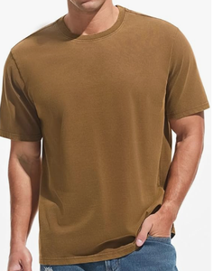 Camiseta de Hombre de Cuello Redondo, 100% Algodón, Tejido Grueso de 180g/m, Estampada, Lavada y Desgastada - Product Image 1