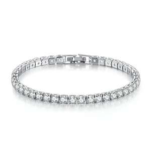 Pulsera de tenis con diamantes cultivados en laboratorio, engaste cuadrado, corte brillante redondo, gruesa, LGD, para mujer y hombre, joyería al por mayor - Product Image 1