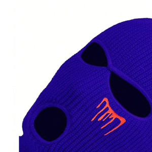 Aqdas Industries 3-Hole Knit Balaclava Red Sublimation Print Image Full Head <b>Cover</b> Stretch Beanie Mask 100% Polyester Unisex - Product Image 6