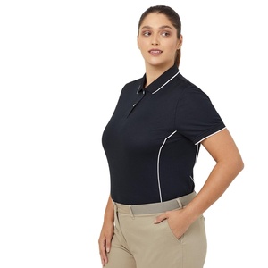 Polo de coupe classique pour femme avec col à bascule blanche 220 GSM 100% coton Vêtements de travail Design multicolore personnalisé Taille quantité minimale de commande bas-Prix - Product Image 1