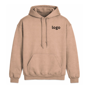 เสื้อฮู้ดดี้ผู้ชาย พิมพ์ลายแบบรีดร้อน ผ้าฝ้าย 100% สำหรับฤดูหนาว สีพื้นเรียบ แบบสวมหัว มีฮู้ด สกรีนโลโก้ได้ - Product Image 1