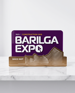 Custom Color-Printed Acrylic Bronze Award Trophy Engraved Logo Offset Printed Recyclable Durable Promotional Brands Marketing - Product Image 2