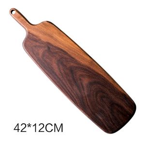 Tabla de cortar de madera de estilo rústico, superficie de corte de madera natural gruesa para cocina, verduras, frutas, carne, pan y cocina - Product Image 2