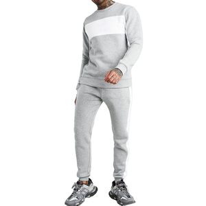 Conjunto Deportivo de Hombre de Alta Calidad en Algodón, Pantalones y Sudadera con Capucha, Cuello Redondo, para Invierno, con Pedrería - Product Image 1