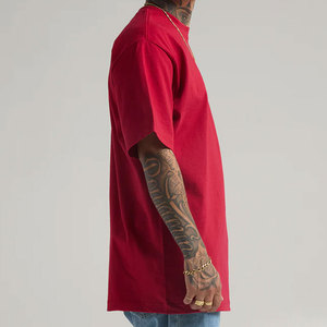 Custom Logo 240g Heavyweight Streetwear T Shirt <b>Wholesale</b> Bulk Blank Cotton Drop Shoulder Plain Tee Factory Price T Shirts - Product Image 4