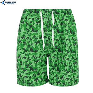 Shorts de bain pour hommes à séchage rapide, motif palmier, taille élastique, décontractés, 100% polyester tissé - Product Image 4