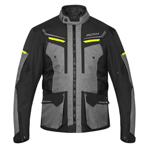 Rushmoto Sports Men's Full Sleeve <b>Motorcycle</b> <b>Jacket</b> Plus Size <b>Summer</b> % Polyester Mesh Breathable Waterproof Quick Dry Anti-UV - Product Image 1