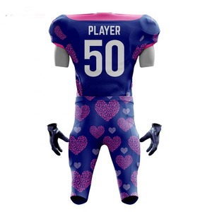 Ensemble de maillots de football américain pour hommes, 50 noms de joueurs, sublimation, évacuation de l'humidité, manches courtes, 100% polyester respirant - Product Image 6