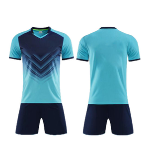 Top Selling <b>Soccer</b> Uniform V-neck Short Sleeve Elastic Waist Front Logo Quick Dry Breathable 100% Polyester - Product Image 5