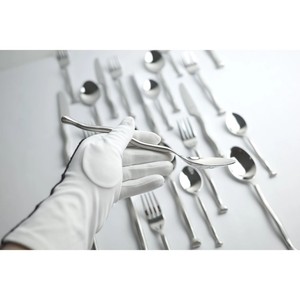 Ensemble de couverts minimalistes en acier inoxydable, finition miroir haute brillance, passe au lave-vaisselle, couverts de mariage - Product Image 5