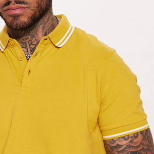 T-shirt décontracté / Conception de logo personnalisé, design élégant de haute qualité avec col rabattu, tissu doux, lavage vintage pour homme - Product Image 4