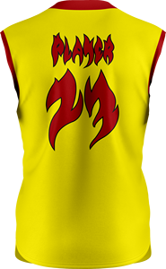 Camiseta de Béisbol para Niños, Amarilla y Roja, con Estampado Digital, Absorbente de Humedad, Manga Corta, Corte Regular, Poliéster, Logotipo Frontal - Product Image 4