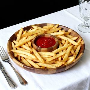 Durable Mango Wood Charger Plate with Classic Design Round and Polished with Stand for Kitchen Dining and Home Decoration - Product Image 3