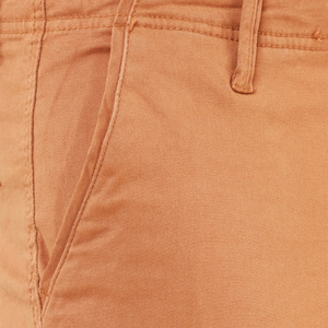 Shorts cargo unis orange pour hommes, écologiques, taille haute, en toile, style urbain décontracté, avec poches, taille élastique, logo frontal - Product Image 5