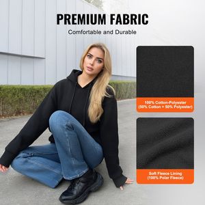 Felpa con Cappuccio Riscaldata Unisex a Batteria, Nera, Taglia S, per Uomo e Donna, Ideale per Attività all'Aperto ed Escursionismo - Product Image 4