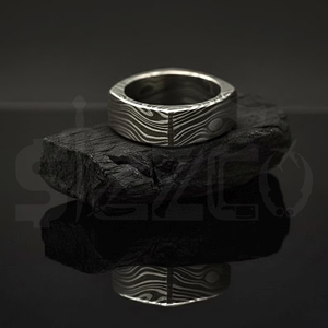 Hot Selling Handmade Damascus Steel <b>Ring</b> for Men Women Wedding Band Fashion Party <b>Ring</b> Custom Latest Design OEM Supplier - Product Image 6