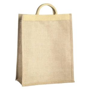 Sacs à provisions réutilisables à bas prix avec logo imprimé personnalisé Sac fourre-tout en jute vierge blanc avec personnalisation - Product Image 3