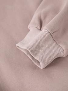 Sudadera con Capucha Extra Grande para Mujer, Color Beige Claro, Cuello en V, Manga Larga, Informal, Holgada, para Uso Diario en Invierno - Product Image 5