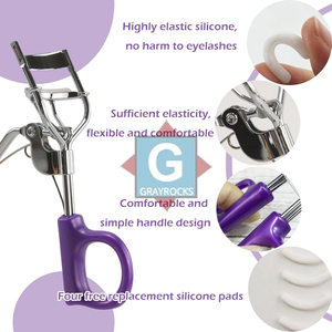 Recourbe-cils portable en acier inoxydable gris Private Label avec garantie de 3 mois – Instrument de beauté - Product Image 4