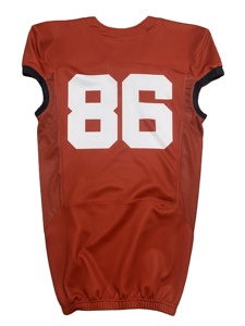 Maillot de football américain personnalisé pour homme, rouge et blanc, numéro 86, manches courtes, maille respirante, col rond, vêtements d'équipe pour adultes - Product Image 4