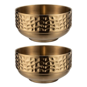 Bol à ramen en métal doré au design élégant, bol de service alimentaire polyvalent, écologique, durable, pour la préparation culinaire et les salades, en promotion - Product Image 1