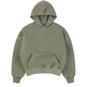 Sweat-shirts à capuche IOTA SPORTS, logo personnalisé, broderie usée, épaules tombantes pour hommes, meilleur streetwear tendance, 100% coton molleton - Product Image 1