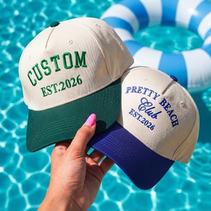 Casquette de baseball en maille de nylon brodée personnalisée pour enterrement de vie de garçon - Style sportif tendance avec texte et logo sur mesure - Product Image 1