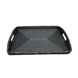 Cesta de Almacenamiento Moderna de Ratán Negro Personalizada, Multifuncional, para Servir Frutos Secos, Té y Alimentos, Plato para Restaurante, Hogar, Vacaciones, Zhejiang - Product Image 1