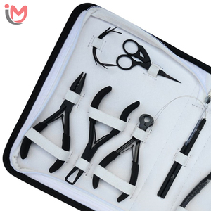 Salon Hair Extension Tool Kit Tap In Plier Three Hole Crimping Plier Hair Pulling <b>Hook</b> Tool Swing Needles <b>Clips</b> OEM Wholesale - Product Image 4