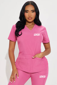 Uniformes Médicos Personalizados con Logotipo para Mujer, Conjuntos de Uniformes para Hospital, 94% Poliéster, 6% Spandex, Detección de Agujas - Product Image 2