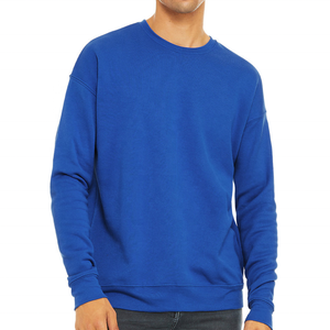 Sweat-shirt à col rond vintage pour homme, coupe régulière, 100 % coton molletonné, style streetwear, épaules tombantes, doublure intégrée, vente en gros - Product Image 3