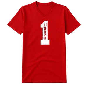 T-shirt col en V Kappa Alpha Psi Number 1 Klub rouge, vêtement de fraternité grecque avec motif audacieux, confort premium et coupe élégante - Product Image 4