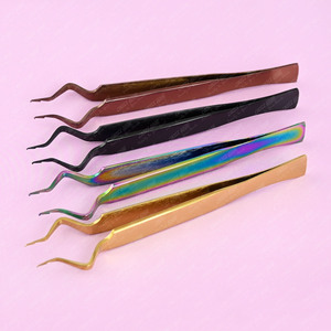 Pince à cils isolante Best-seller, à prise plane, manche souple, testée à la main, légère, en acier inoxydable, fournisseur OEM ODM - Product Image 5