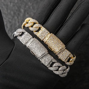 Bracelet Hip Hop Cuban Link en Gros, Moissanite VVS, Argent Sterling 925, Or 18K, Bijoux de Luxe pour Anniversaire et Fiançailles - Product Image 2