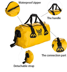 Bolsa de Viaje de Lona Resistente con Múltiples Bolsillos, Bolsa de Equipaje de Gran Capacidad para Fin de Semana, para Hombres y Mujeres, para Viajes Cortos, Color Gris - Product Image 2