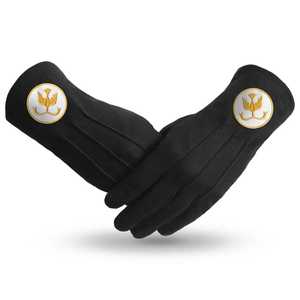 Guantes Negros de Algodón hasta la Muñeca, Impresión por Transferencia de Calor, Ecológicos, Transpirables, Duraderos, Estilo Sencillo para las Cuatro Estaciones, Uso Diario - Product Image 1