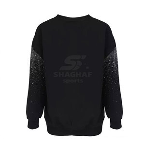 Sweat-shirt personnalisé avec logo imprimé et strass surdimensionnés pour hommes, fabrication pakistanaise, vente en gros de sweat-shirts à strass pour hommes - Product Image 2