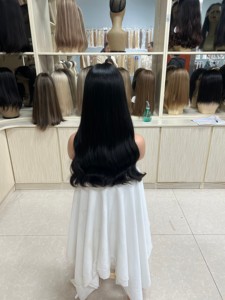 Pelucas de Cabello Humano Natural Chino al por Mayor, con Frente de Encaje HD, Largas, Tallas Pequeña/Media/Grande, Sin Pegamento - Product Image 3