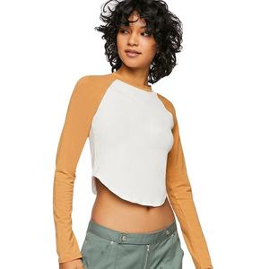 Oferta Especial: Camiseta Corta de Moda para Mujer, Diseño Urbano Vintage, Teñido Liso, Corte Ajustado, 100% Algodón, Largo Regular, Cómoda - Product Image 6