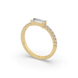 Anillo de Diamante Cultivado en Laboratorio de 0.43Ct, Oro Sólido de 14K/10K, Corte Pera y Redondo Brillante, Estilo Único, Joyería Fina para Mujer, Anillo de Diamante Personalizado - Product Image 4