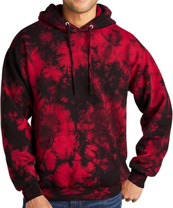 Sudadera con Capucha Roja y Negra para Hombre, Corte Regular, Algodón French Terry, Informal, con Bolsillo Delantero, Transpirable, de Secado Rápido, para Invierno - Product Image 1