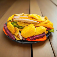Groothandel Vacuüm Gefrituurde Gemengde Fruitchips Gezonde Snacks Magere Gedroogde Fruitmix Bulk Leverancier Tropisch Fruit
